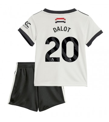 Manchester United Diogo Dalot #20 Tercera Equipación Niños 2024-25 Manga Corta (+ Pantalones cortos)